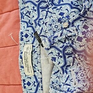 Zara  blue and white  jeans  size 4